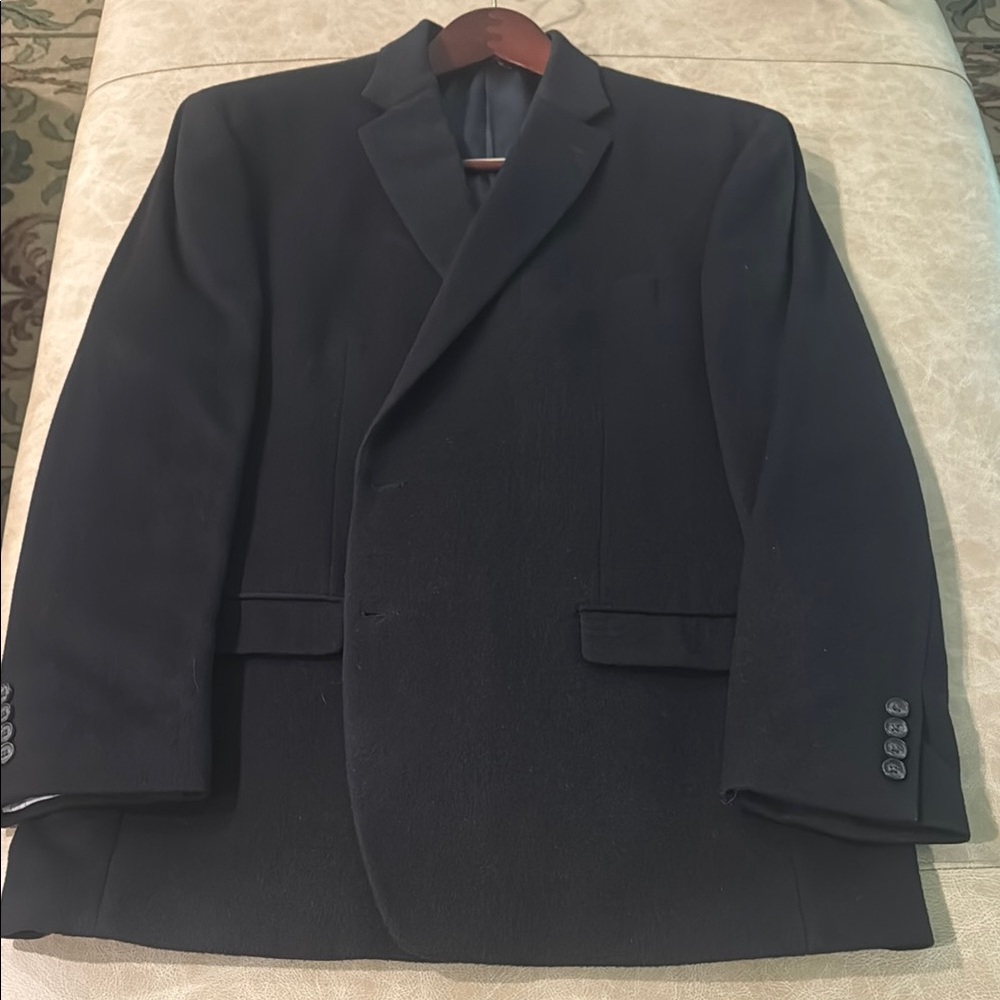 Ralph Lauren Men's 100% Camel Hair Black Blazer
